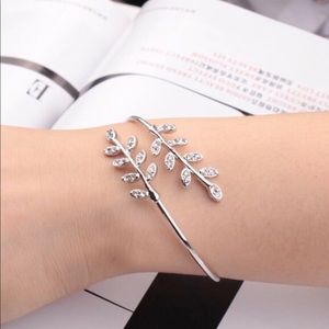 3/$30 Rhinestone Leaf Wrap Bangle